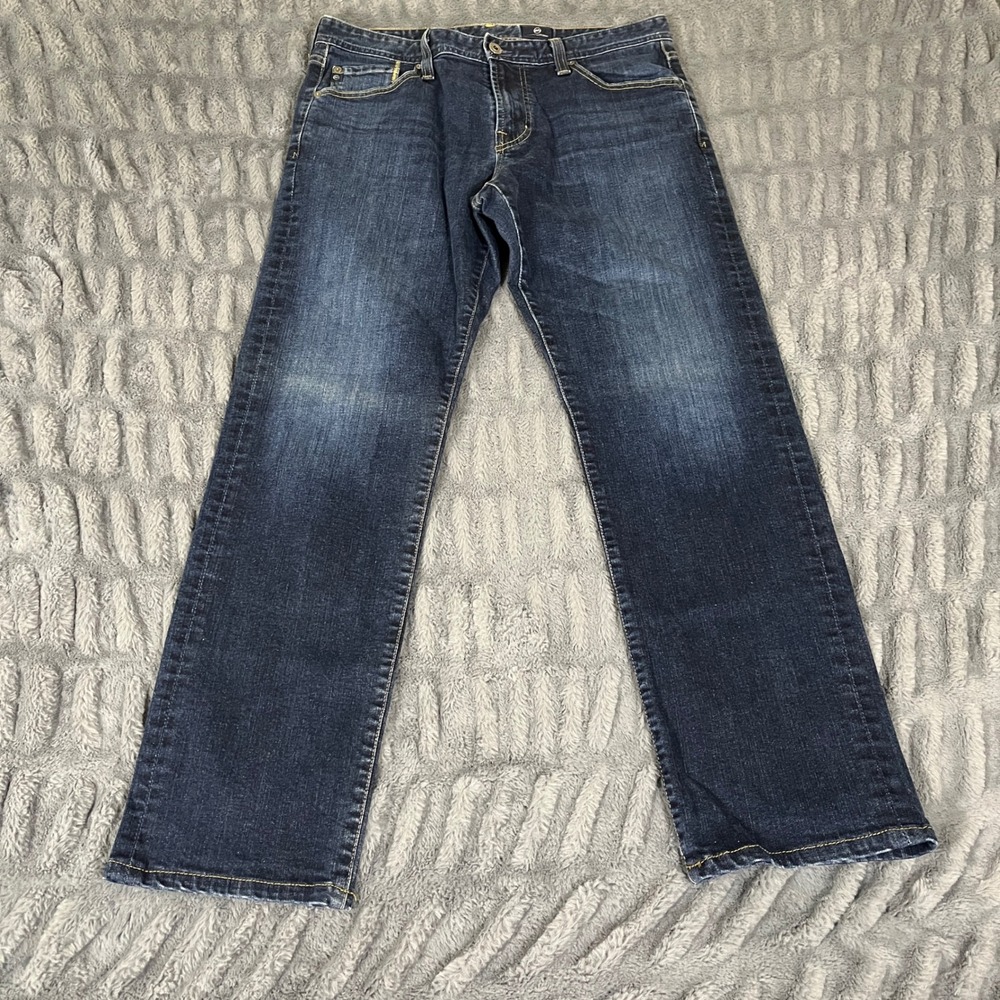 AG Adriano‎ Goldschmied The Graduate Tailored Leg Mens Dark Wash Jeans 34x28.5